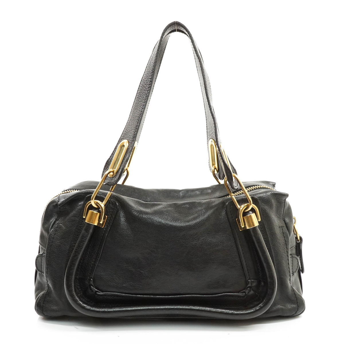Chloe Shoulder Bag Black Leather