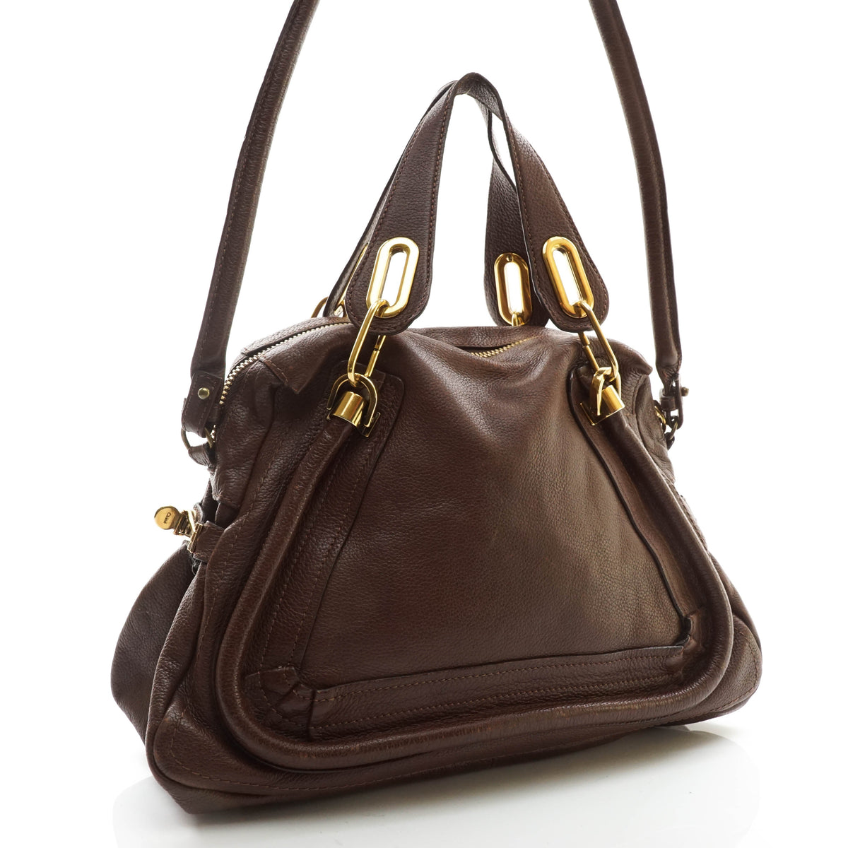 Chloe Shoulder Bag Brown Leather