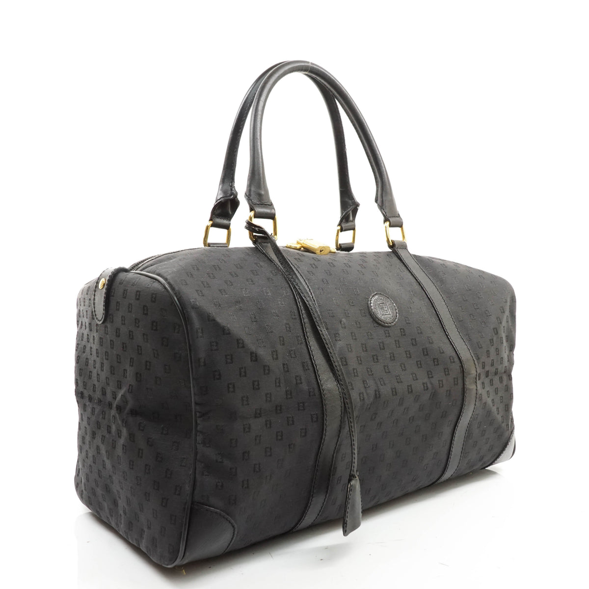 Fendi Zucca Boston Hand Bag Canvas
