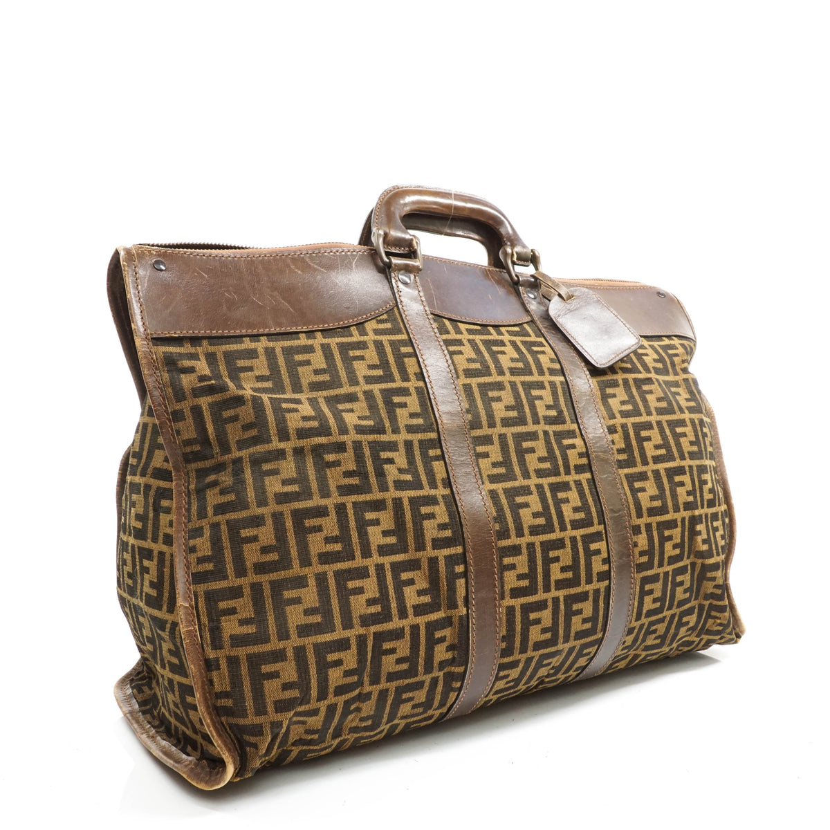 Fendi Travel Bag Brown Zukka Canvas