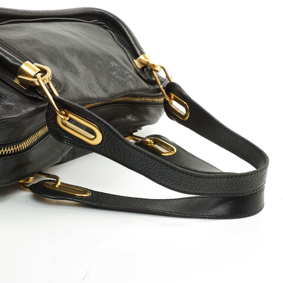 Chloe Shoulder Bag Black Leather