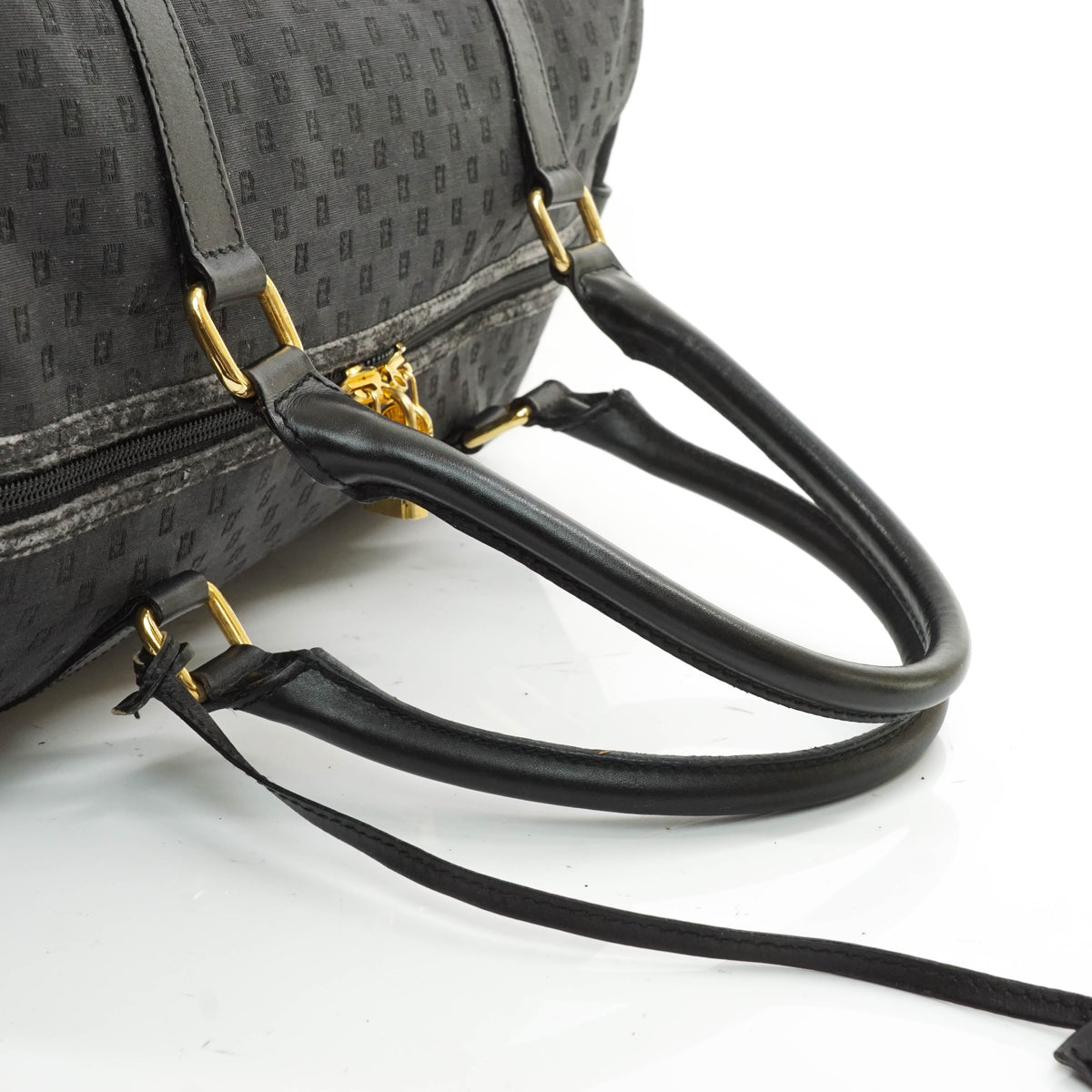 Fendi Zucca Boston Hand Bag Canvas