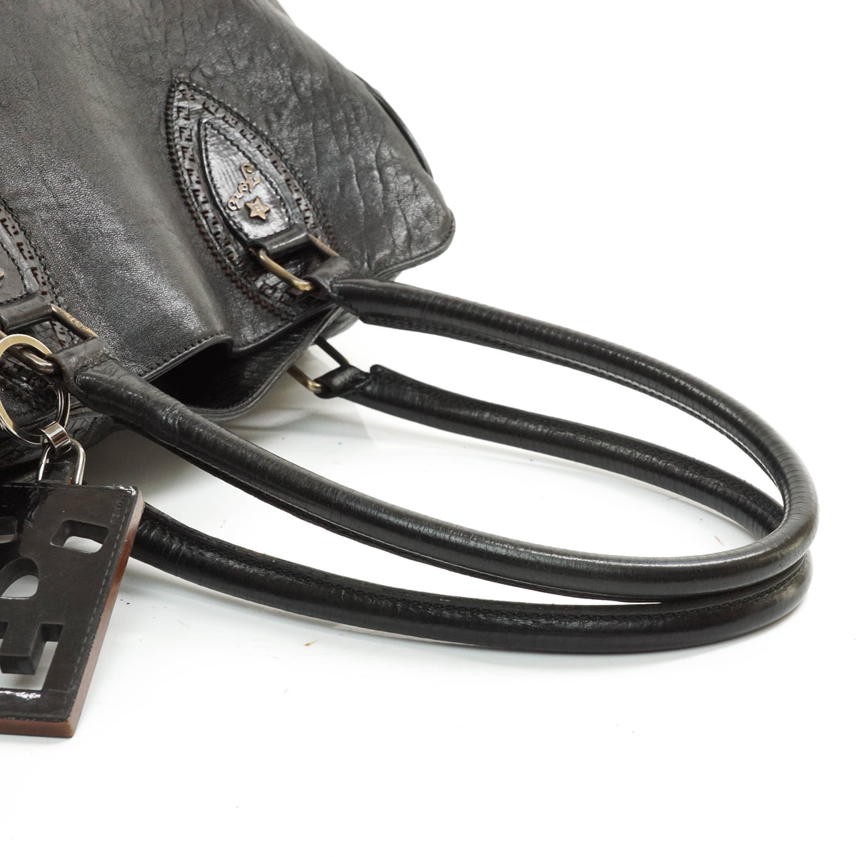Fendi Tote Bag Leather Black