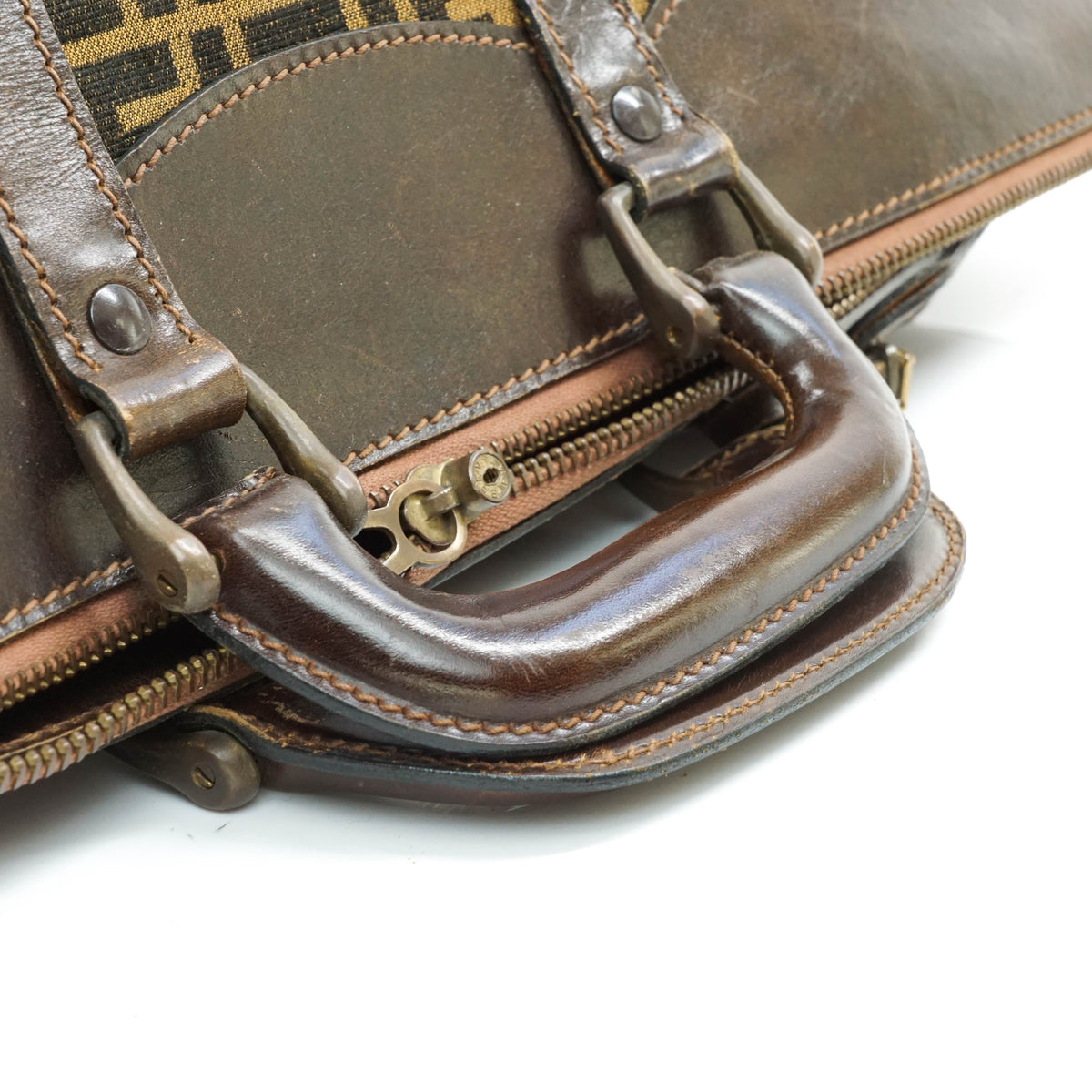 Fendi Travel Bag Brown Zukka Canvas