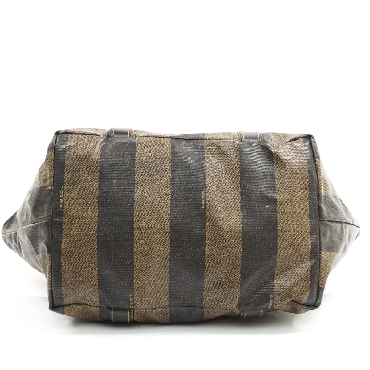 Fendi Pequin Hand Bag Vinyl Brown