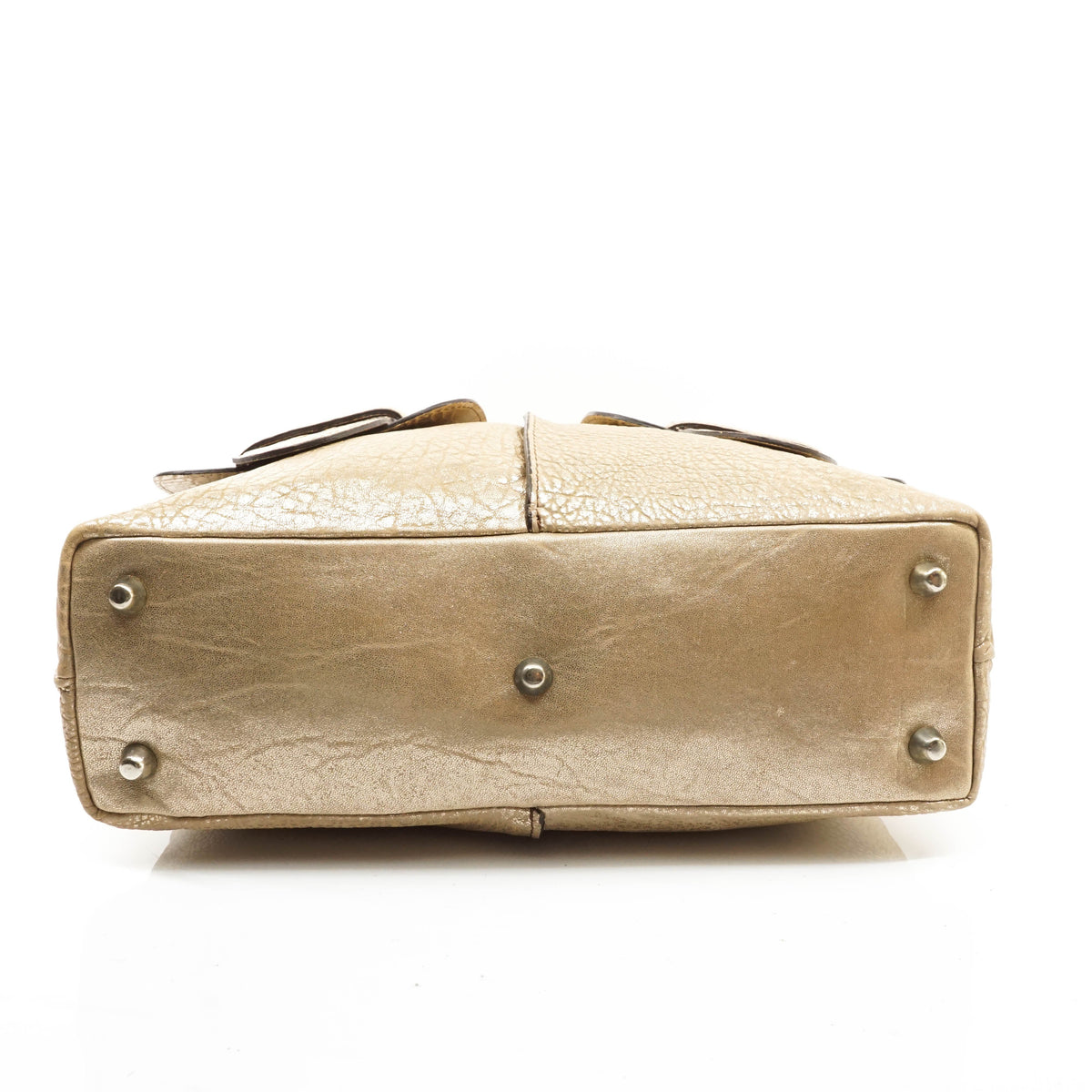 Chloe Tote Bag Gold Leather