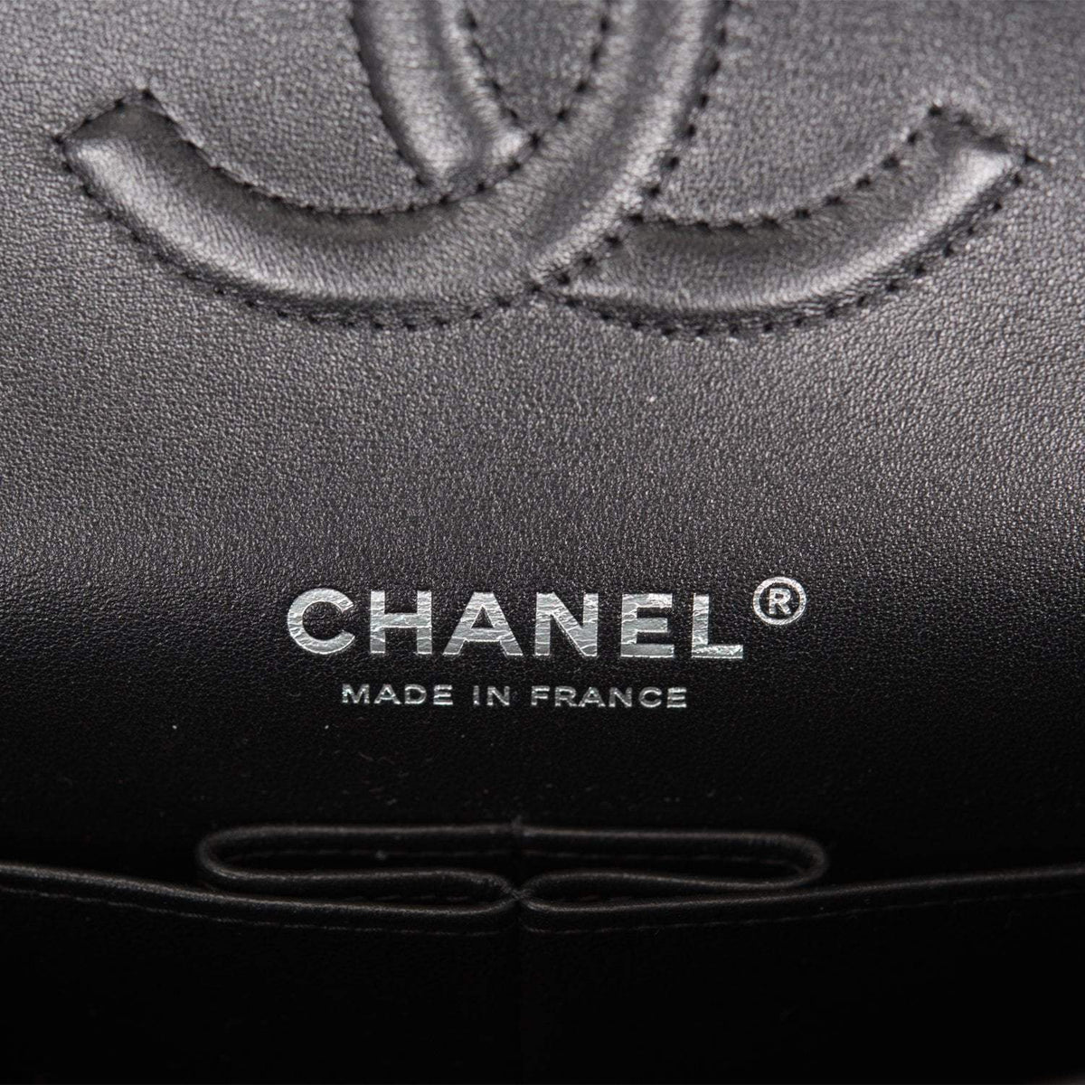 Chanel SO Black Lambskin Quilted Medium Classic Double Flap Bag Black Hardware
