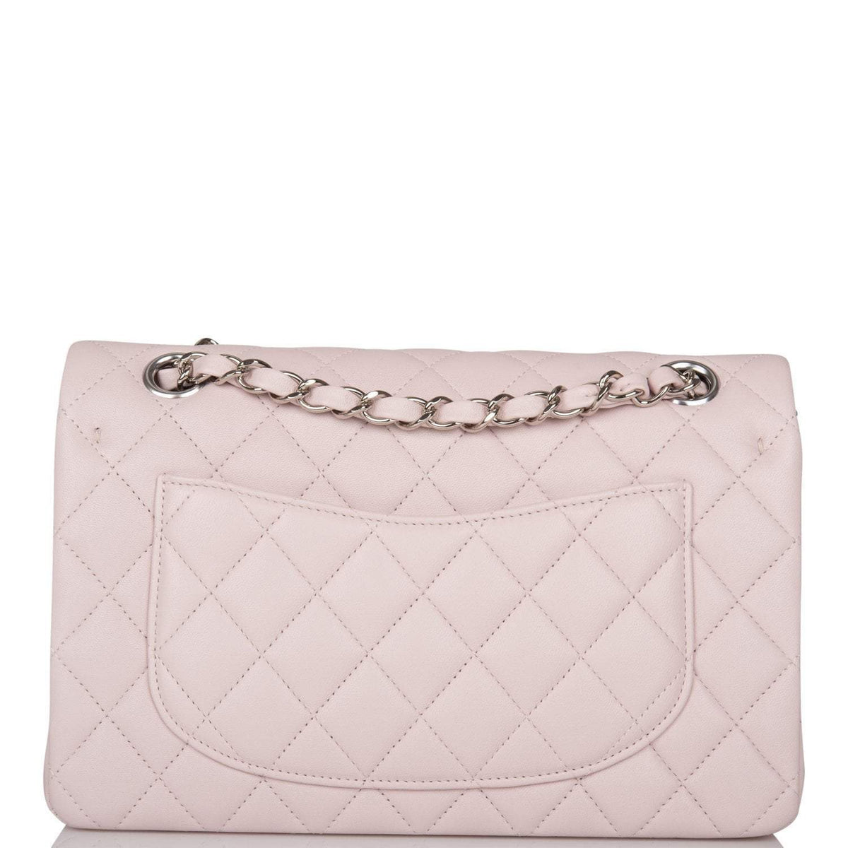 Chanel Light Purple Quilted Lambskin Small Classic Double Flap Bag Silver Hardware