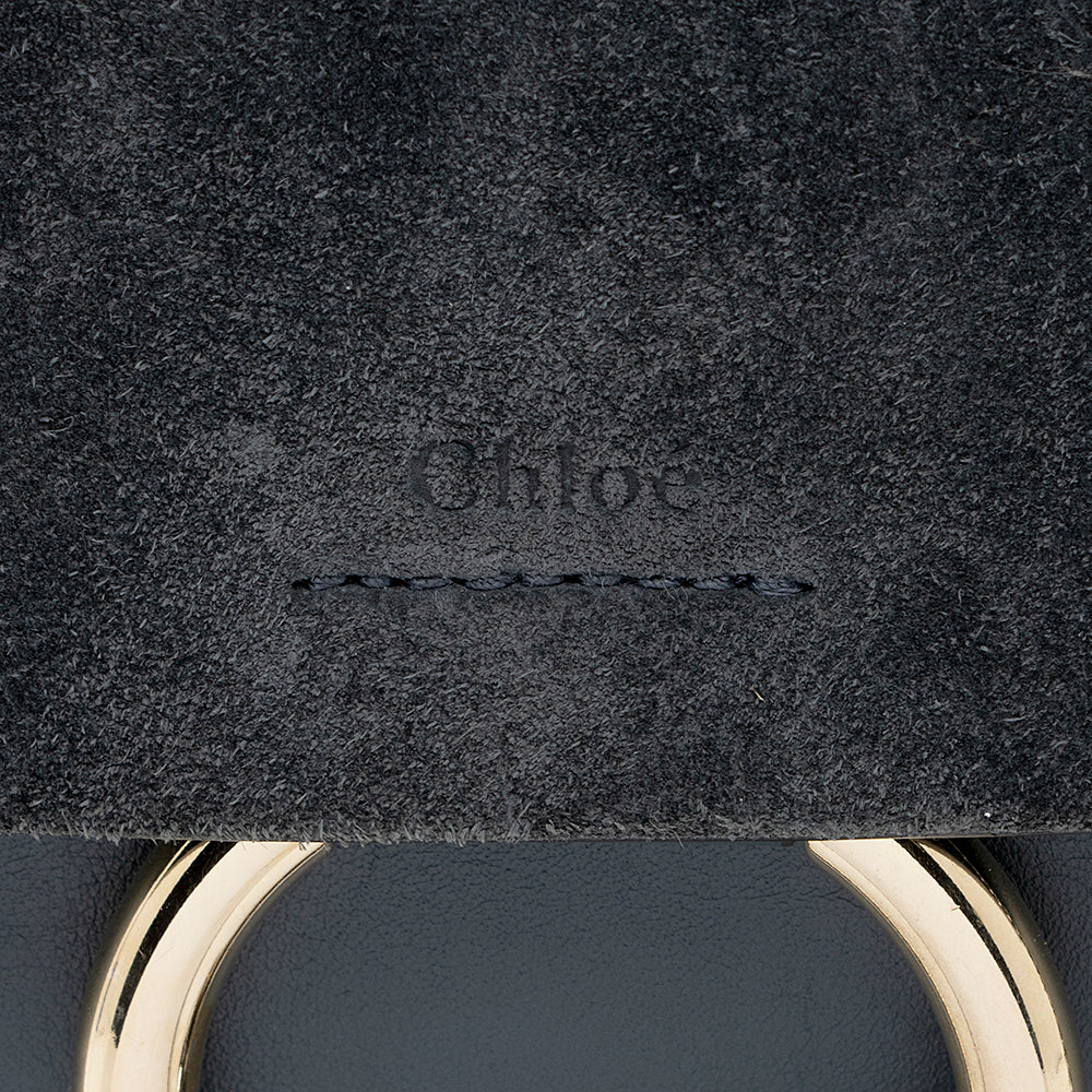 Chloe Calfskin Suede Faye Medium Shoulder Bag (SHF-18263)