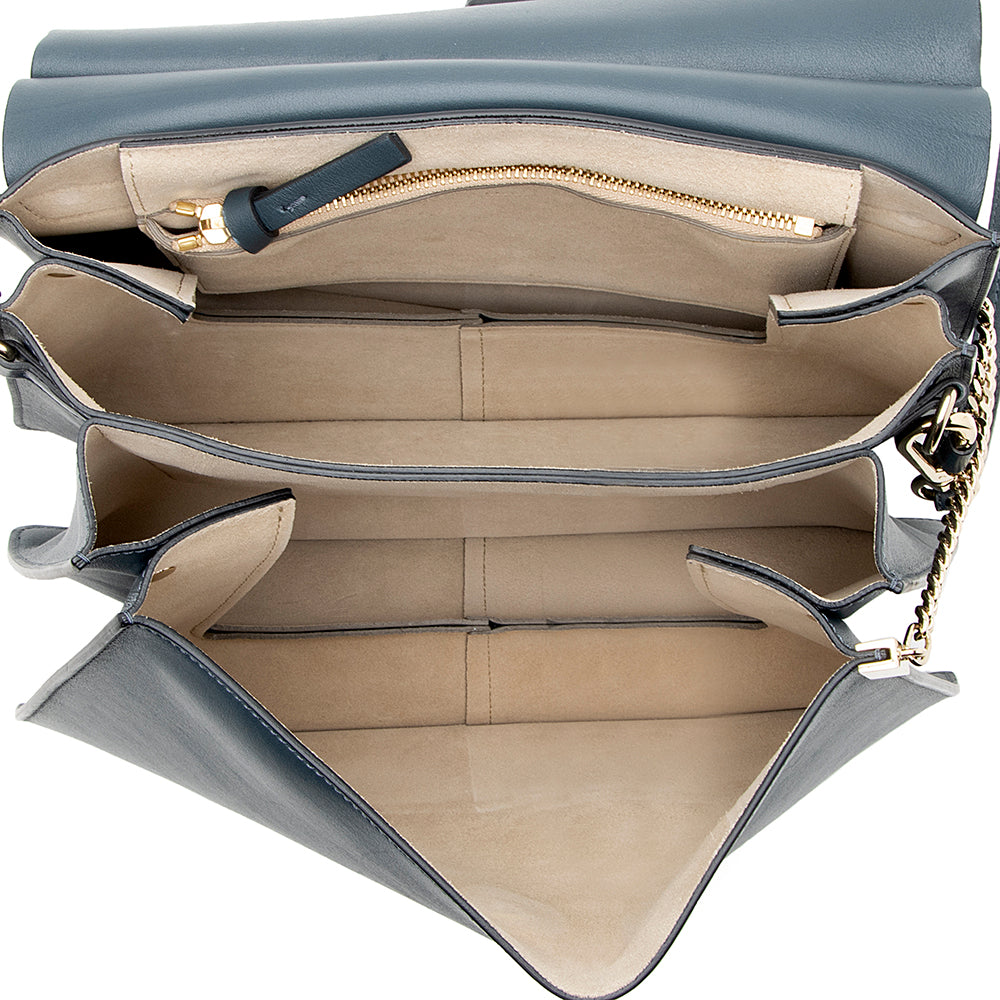 Chloe Calfskin Suede Faye Medium Shoulder Bag (SHF-18263)