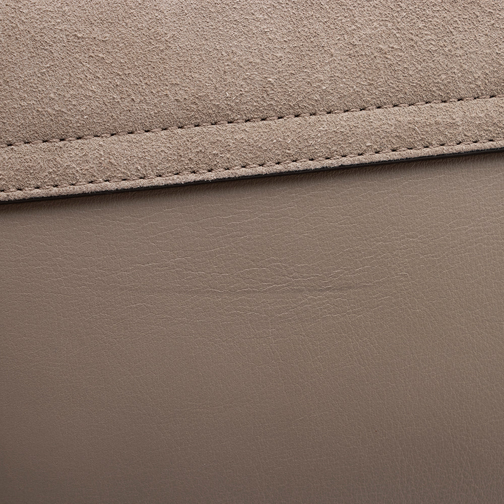 Chloe Calfskin Suede Faye Top Handle Shoulder Bag (SHF-14475)
