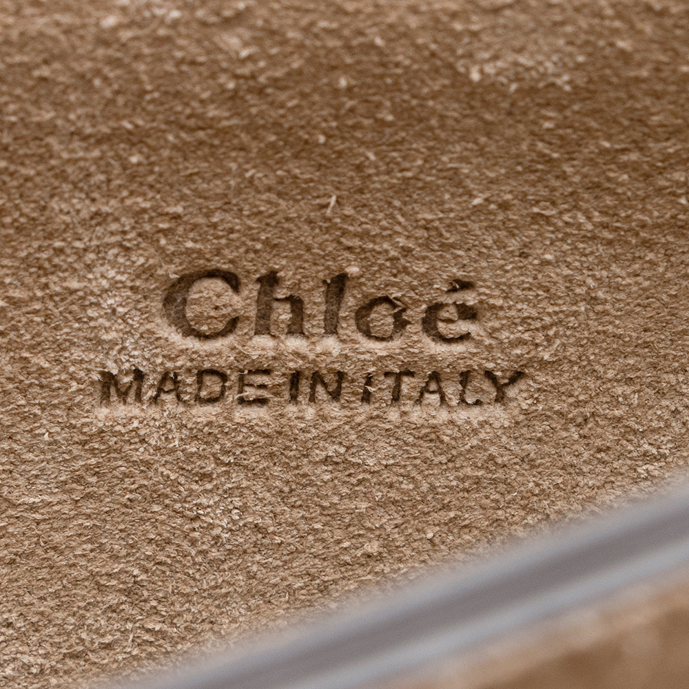 Chloe Calfskin Suede Faye Top Handle Shoulder Bag (SHF-14475)