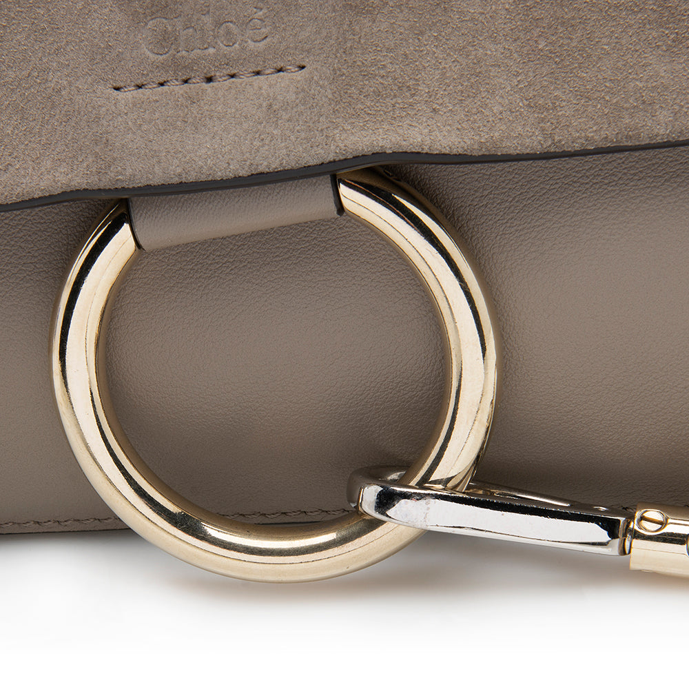 Chloe Calfskin Suede Small Faye Shoulder Bag (SHF-12535)