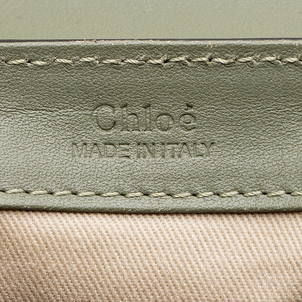 Chloe Croc Embossed C Mini Top Handle Bag (SHF-18176)