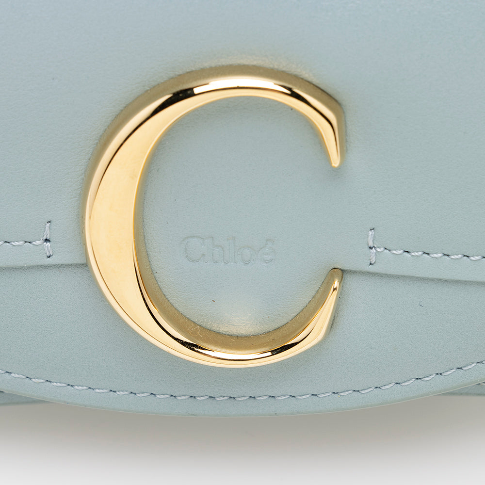 Chloe Leather C Card Holder (SHF-15092)