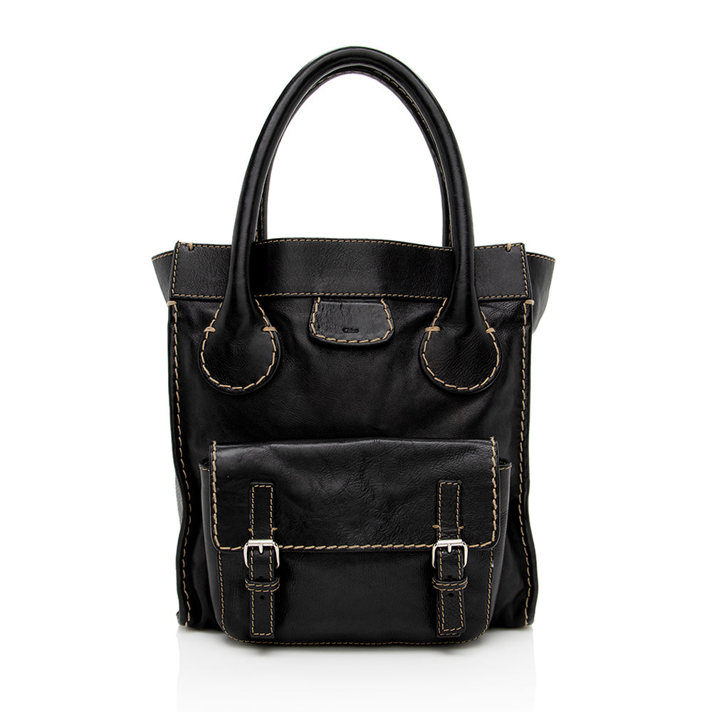 Chloe Leather Edith Large Tote (SHF-15404)