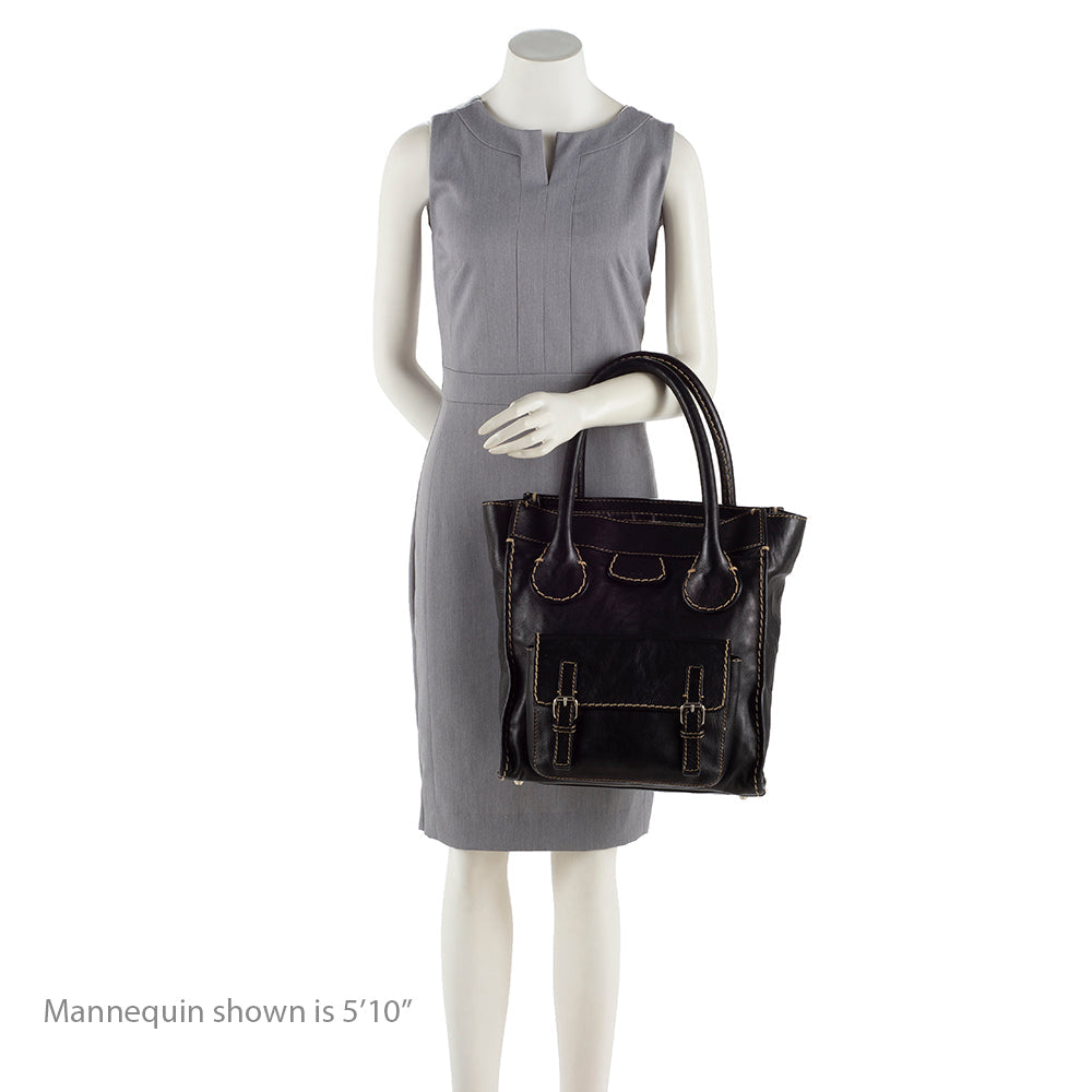 Chloe Leather Edith Large Tote (SHF-15404)