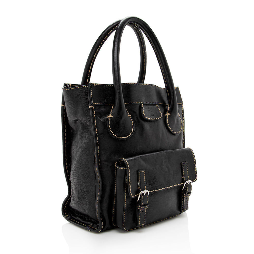 Chloe Leather Edith Large Tote (SHF-15404)