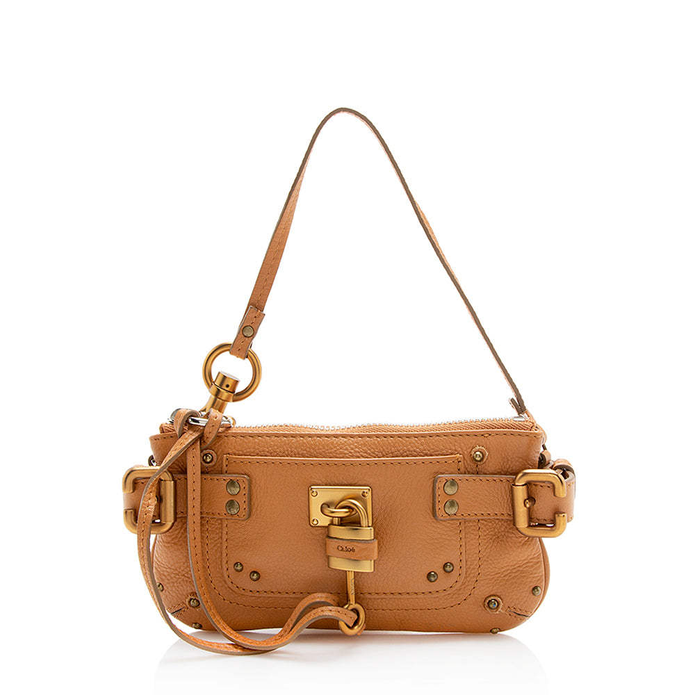 Chloe Leather Paddington Clutch (SHF-12061)