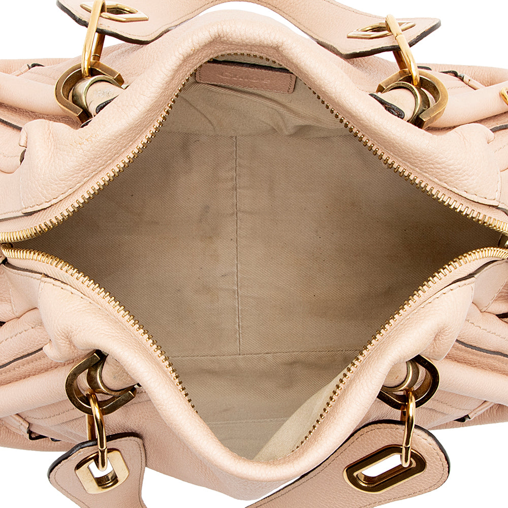 Chloe Leather Paraty Medium Satchel (SHF-17346)