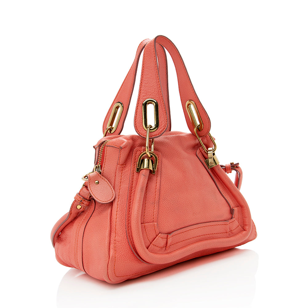 Chloe Leather Paraty Small Satchel (SHF-14701)