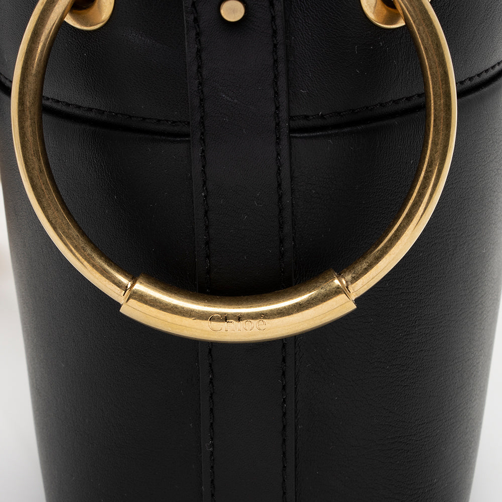 Chloe Leather Roy Mini Bucket Bag (SHF-13875)