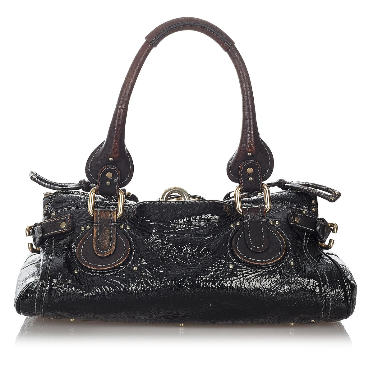 Chloe Paddington Patent Leather Handbag (SHG-26963)