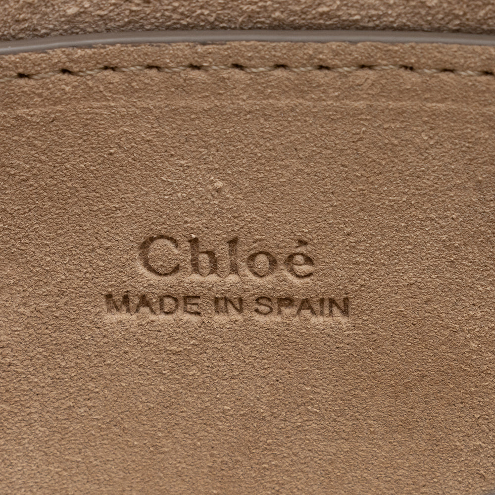 Chloe Suede Studded Small Faye Shoulder Bag (SHF-17184)