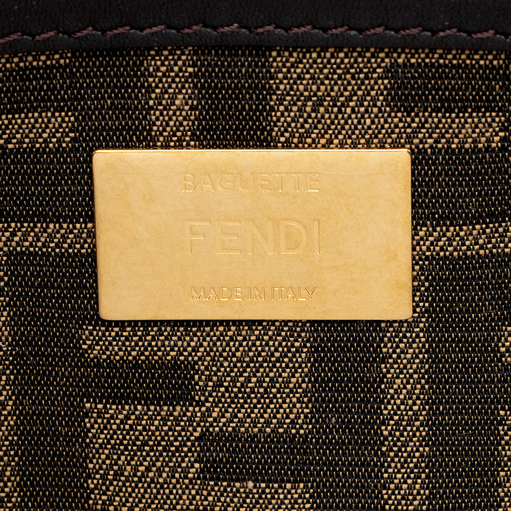 Fendi Embroidered Karligraphy Baguette Shoulder Bag (SHF-16593)