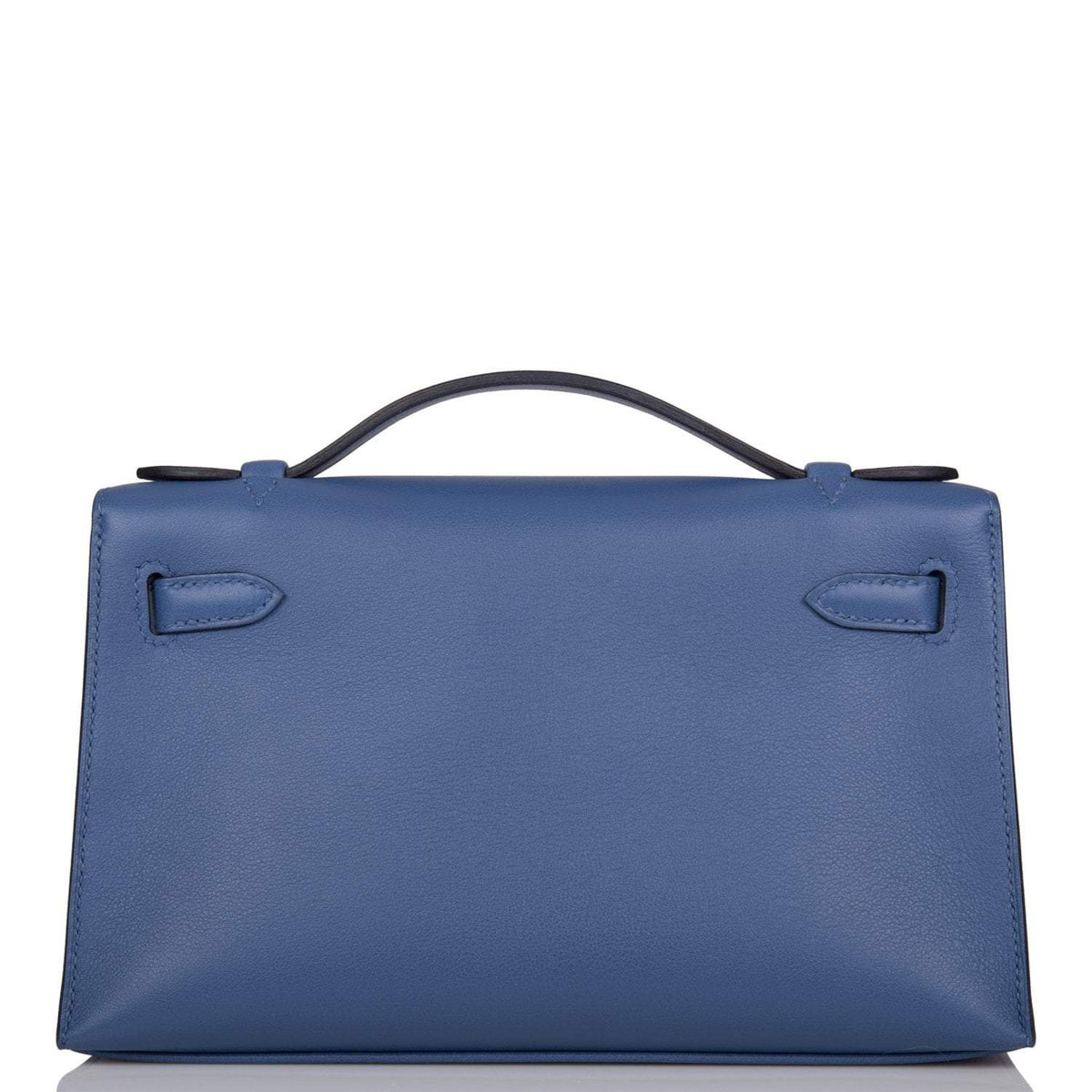 Hermes Kelly Pochette Bleu Brighton Swift Palladium Hardware