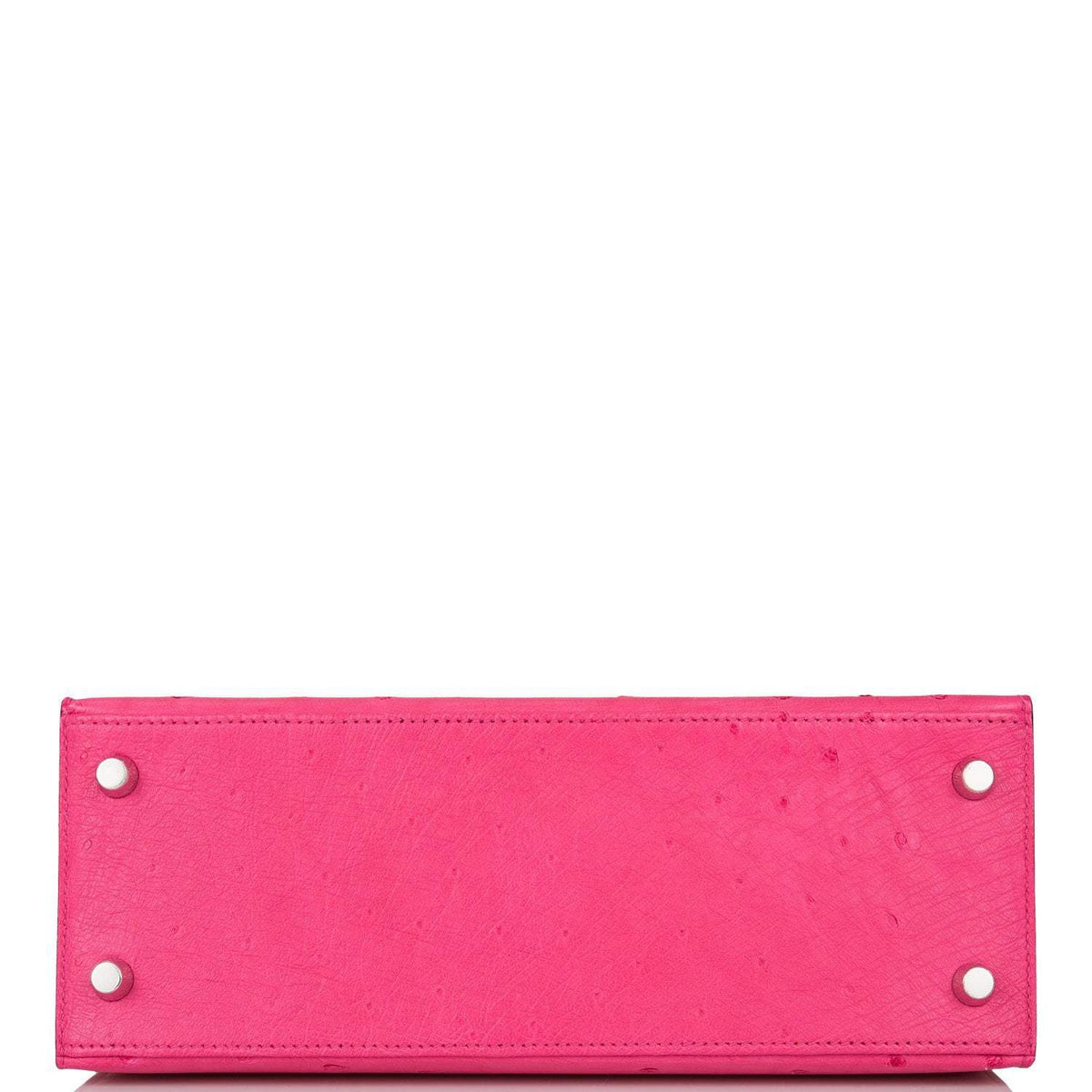 Hermes Rose Tyrien Ostrich Sellier Kelly 25cm Palladium Hardware