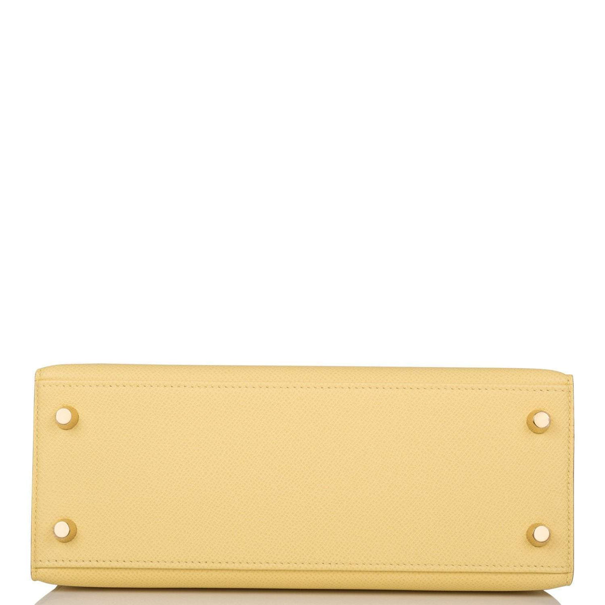 Hermes Jaune Poussin Epsom Sellier Kelly 25cm Gold Hardware
