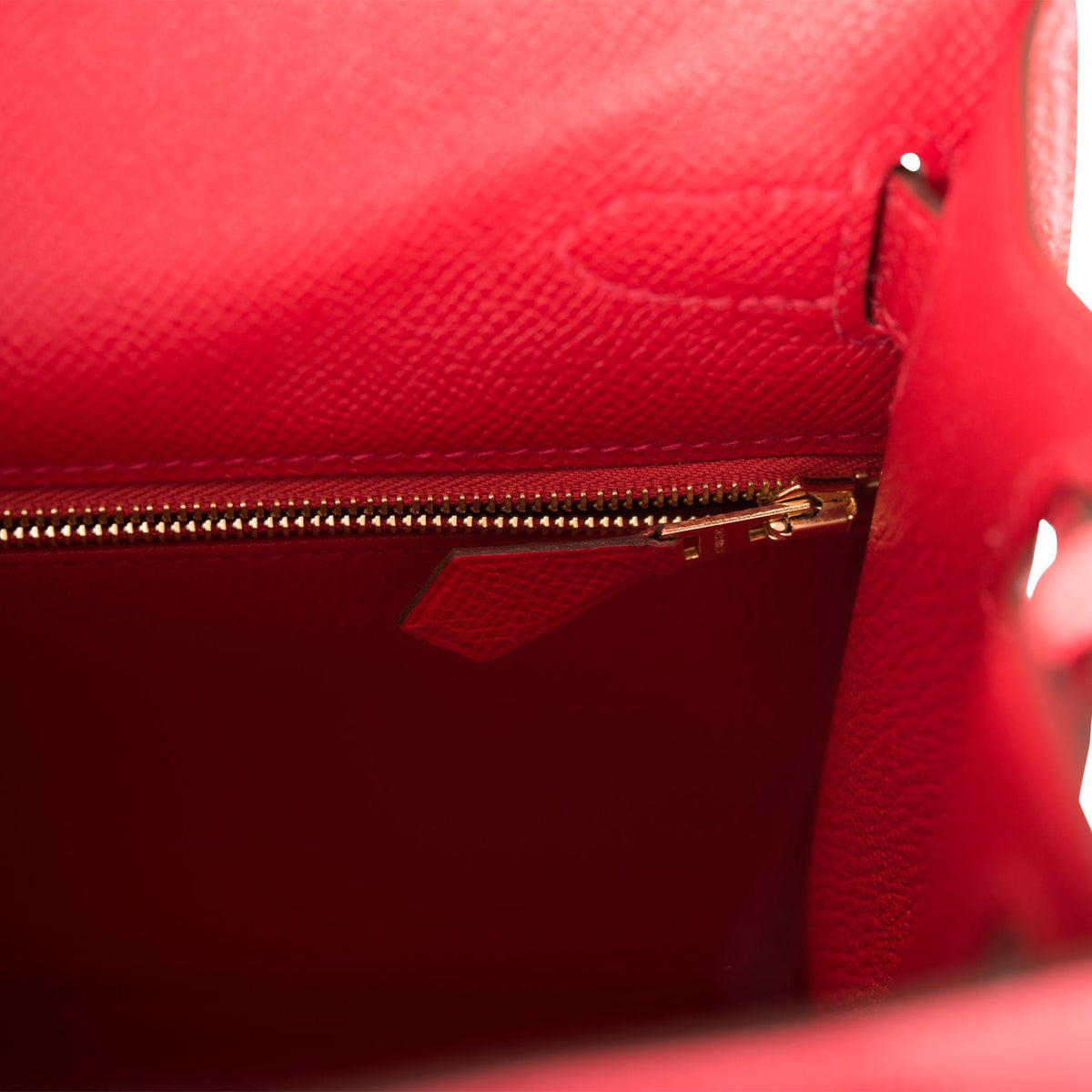 Hermes Rouge Casaque Epsom Sellier Kelly 28cm Gold Hardware