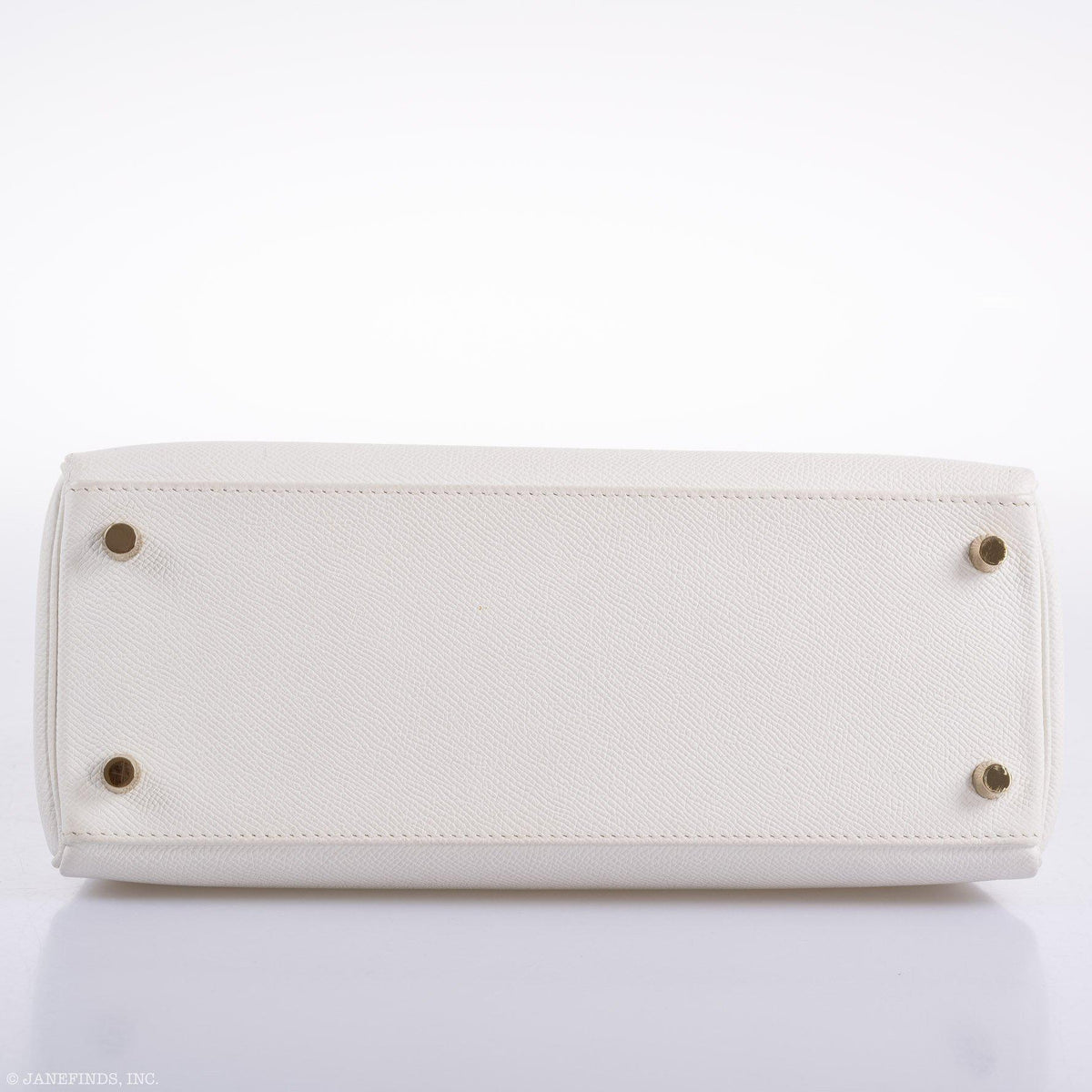 Hermes Kelly 28 Retourne White Epsom with Gold Hardware - 2010, N Square