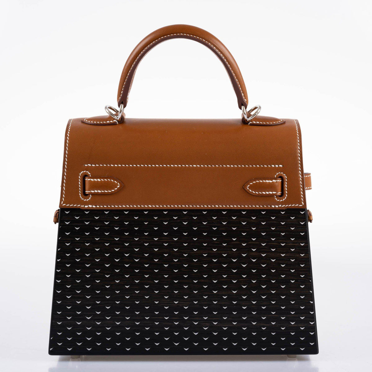 Hermes Kelly Wood 22 Bog Oak, Aluminum & Barenia with Palladium Hardware - 2021, Z