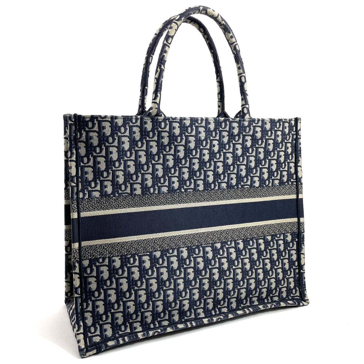 CHRISTIAN DIOR Large Oblique Book Tote - Blue