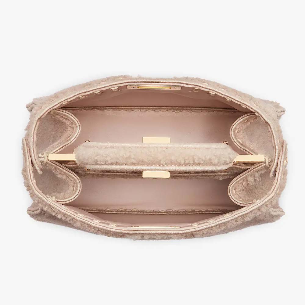 PEEKABOO ISEEU SMALL Pink Sheepskin Bag