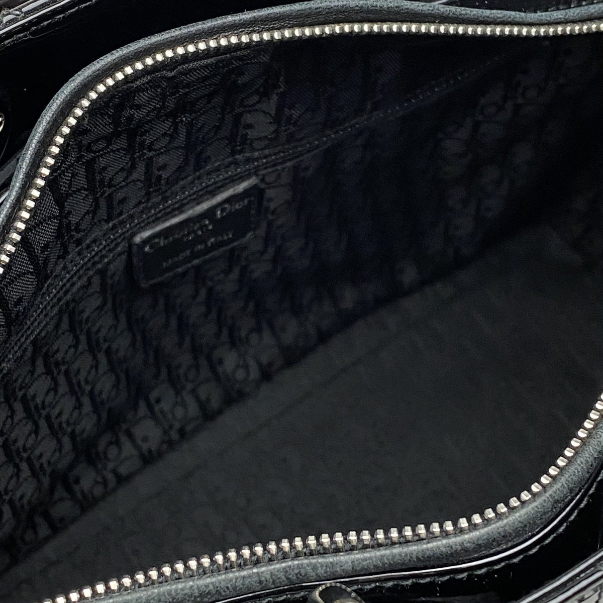 CHRISTIAN DIOR Large Patent Lady Dior Bag