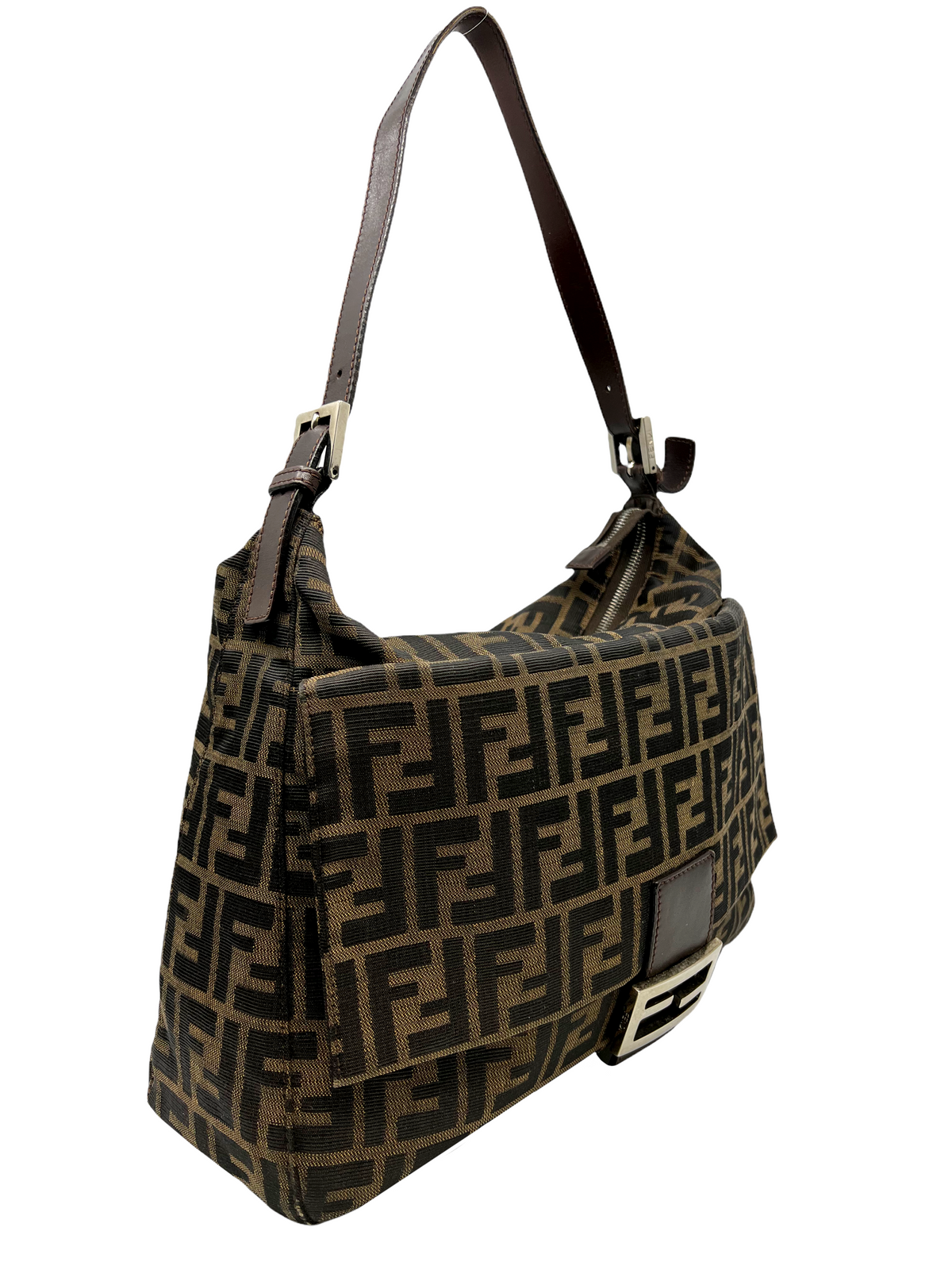 Fendi Zucca Canvas Big Mama Baguette