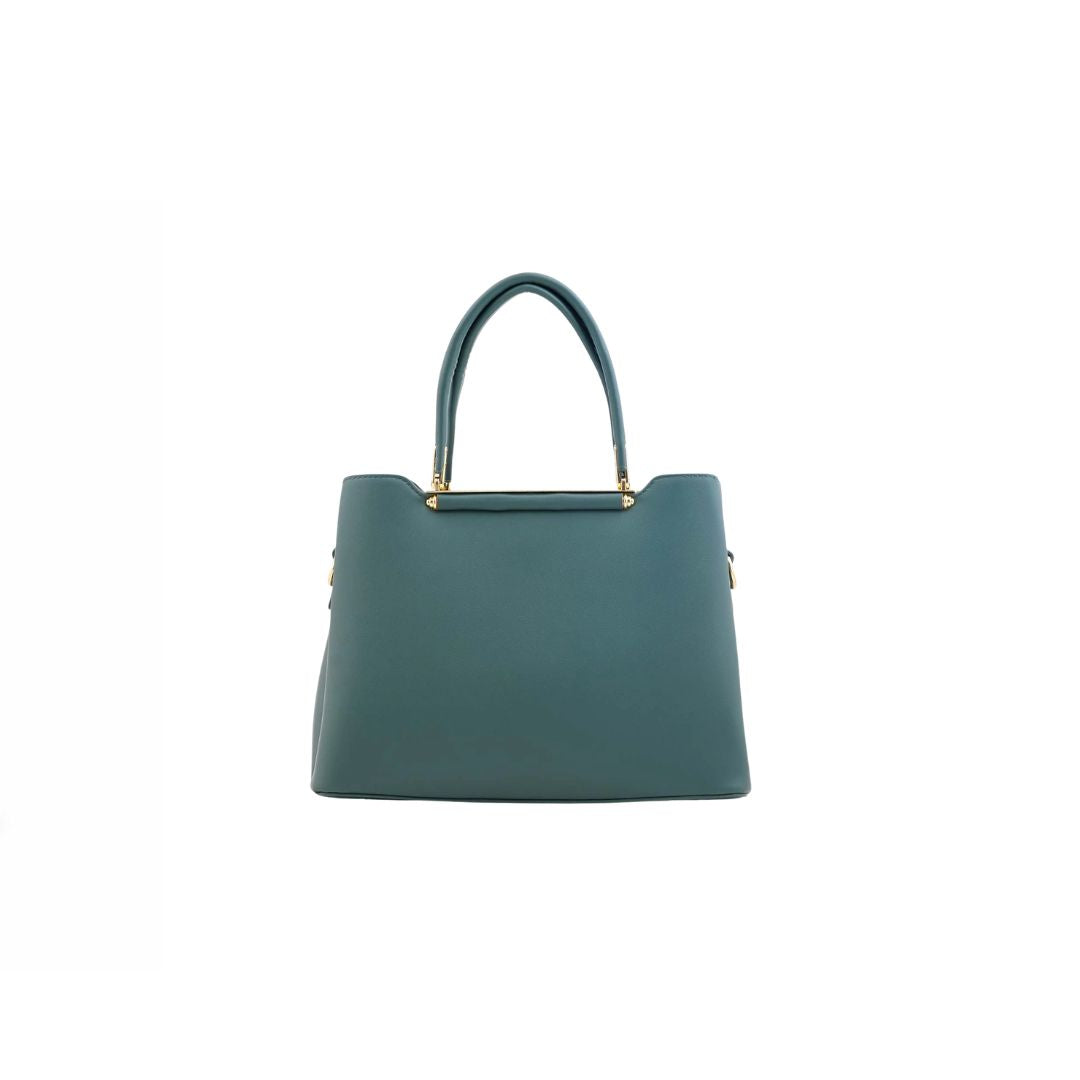 Zurelx Emerald Leather Tote Handbag