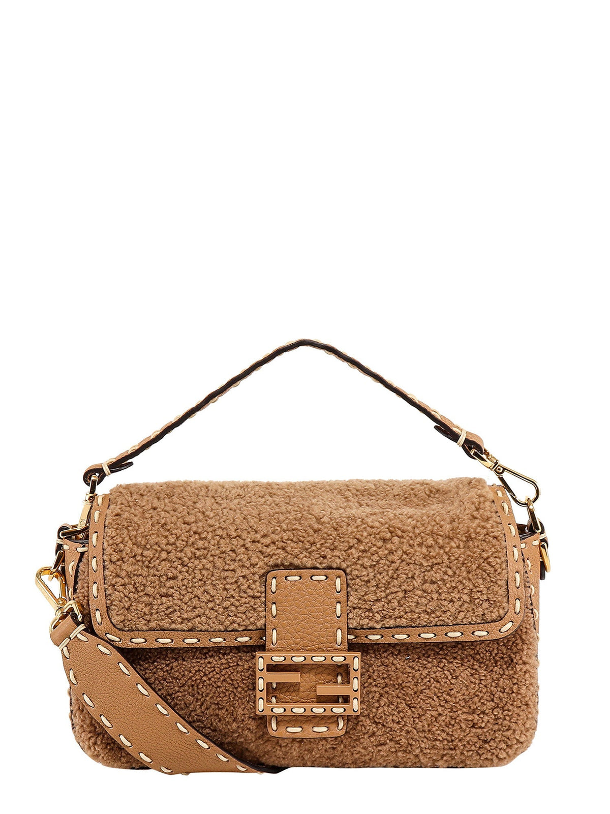 Fendi Baguette Shearling Shoulder Bag