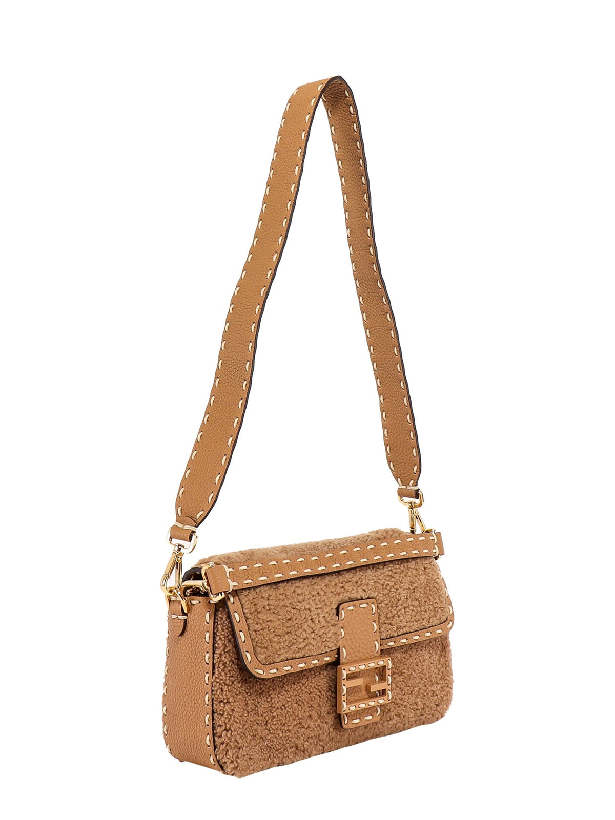 Fendi Baguette Shearling Shoulder Bag