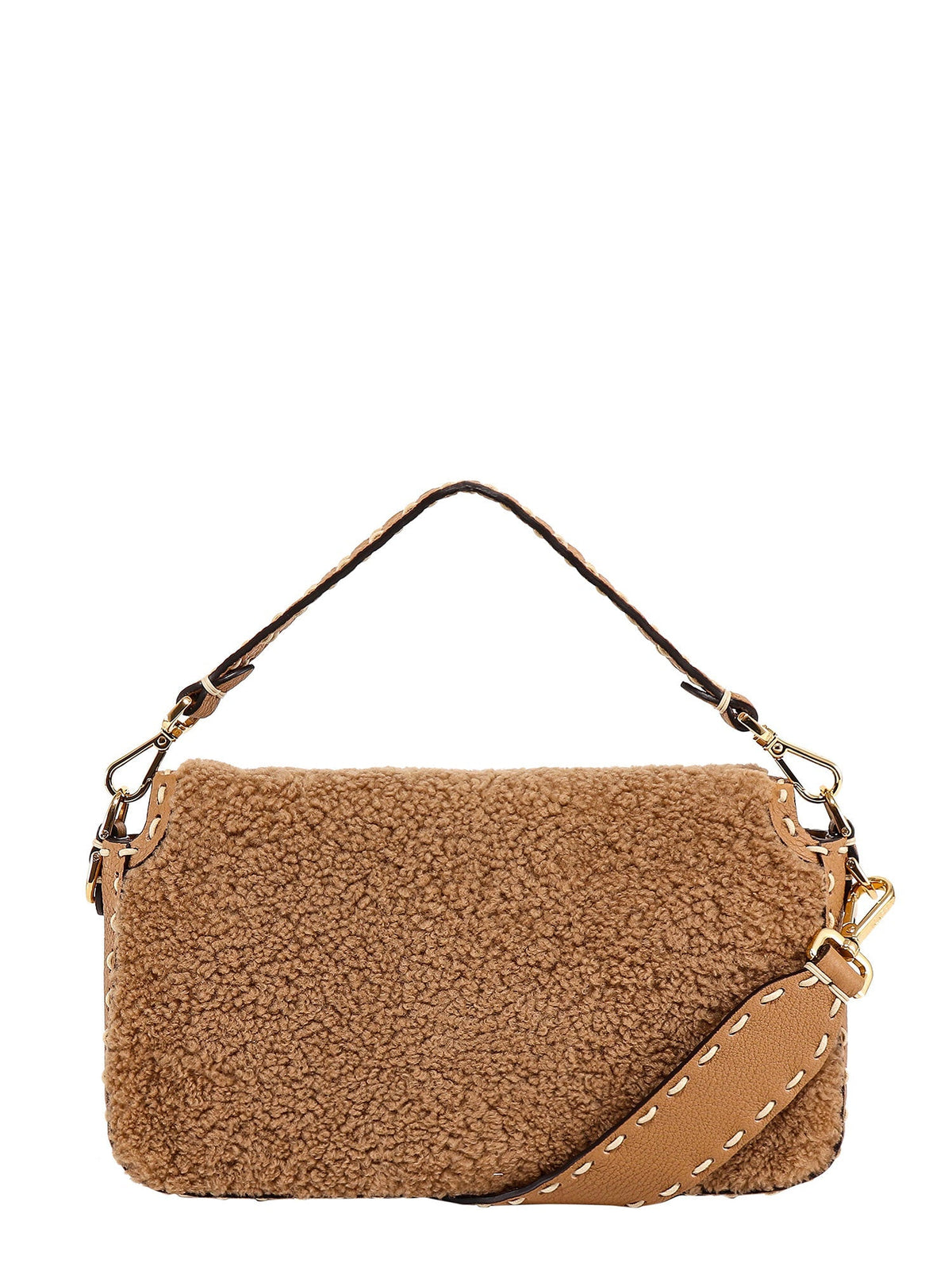 Fendi Baguette Shearling Shoulder Bag