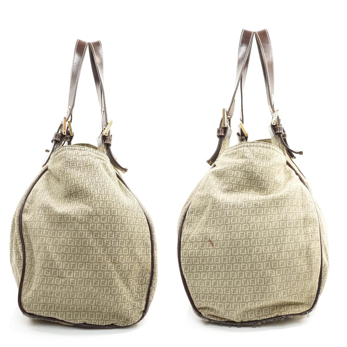 Fendi Tote Bag Brown Canvas