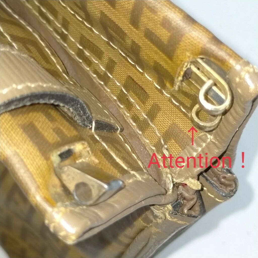 Fendi Zucchino Shoulder Bag Brown